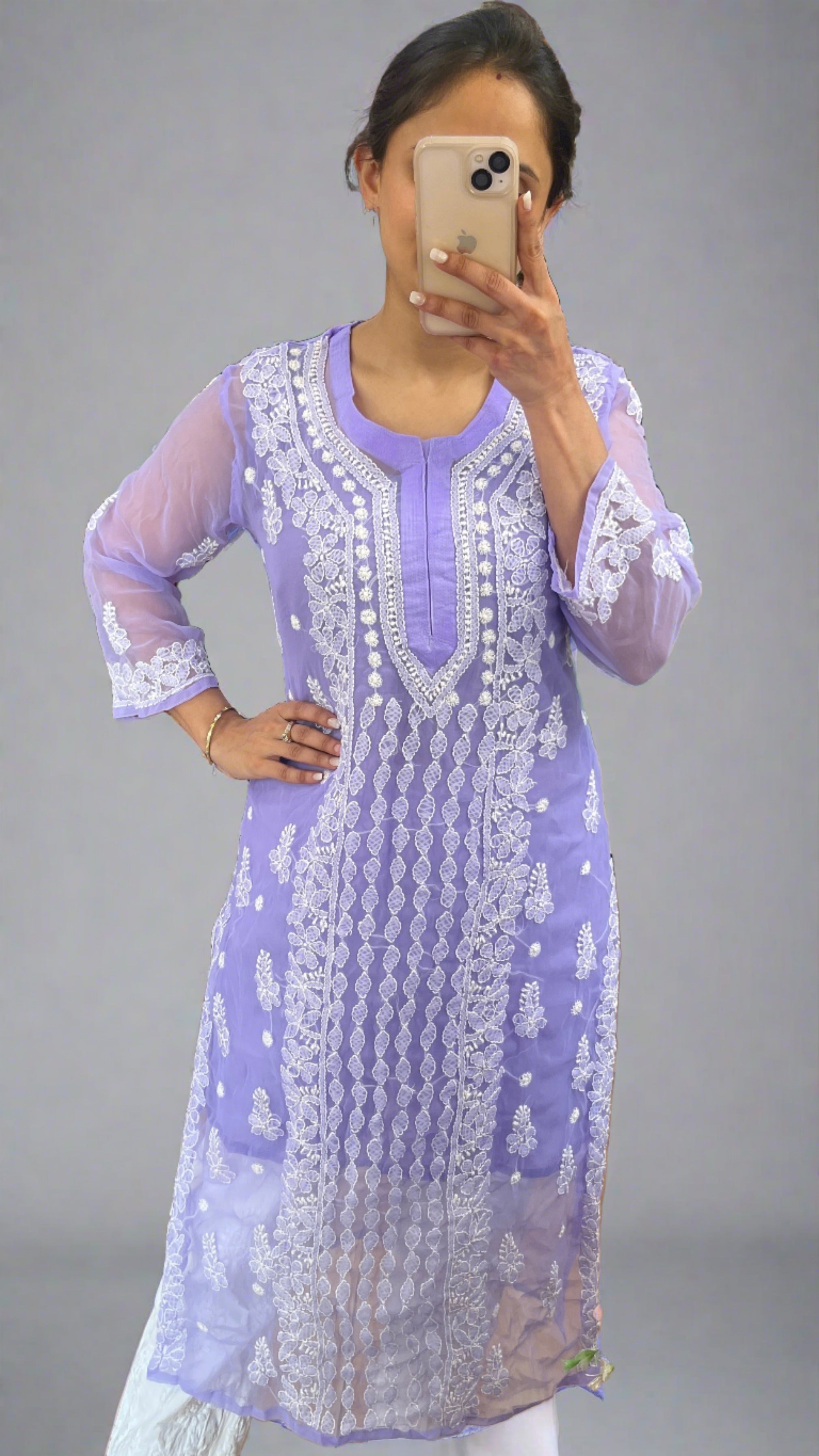 Lakhnavi Georgette kurta