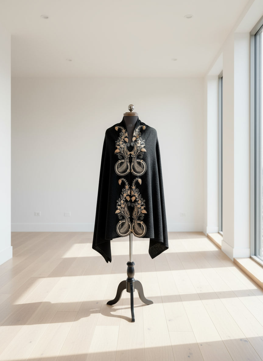 Ponchu Stole ( embroidered )