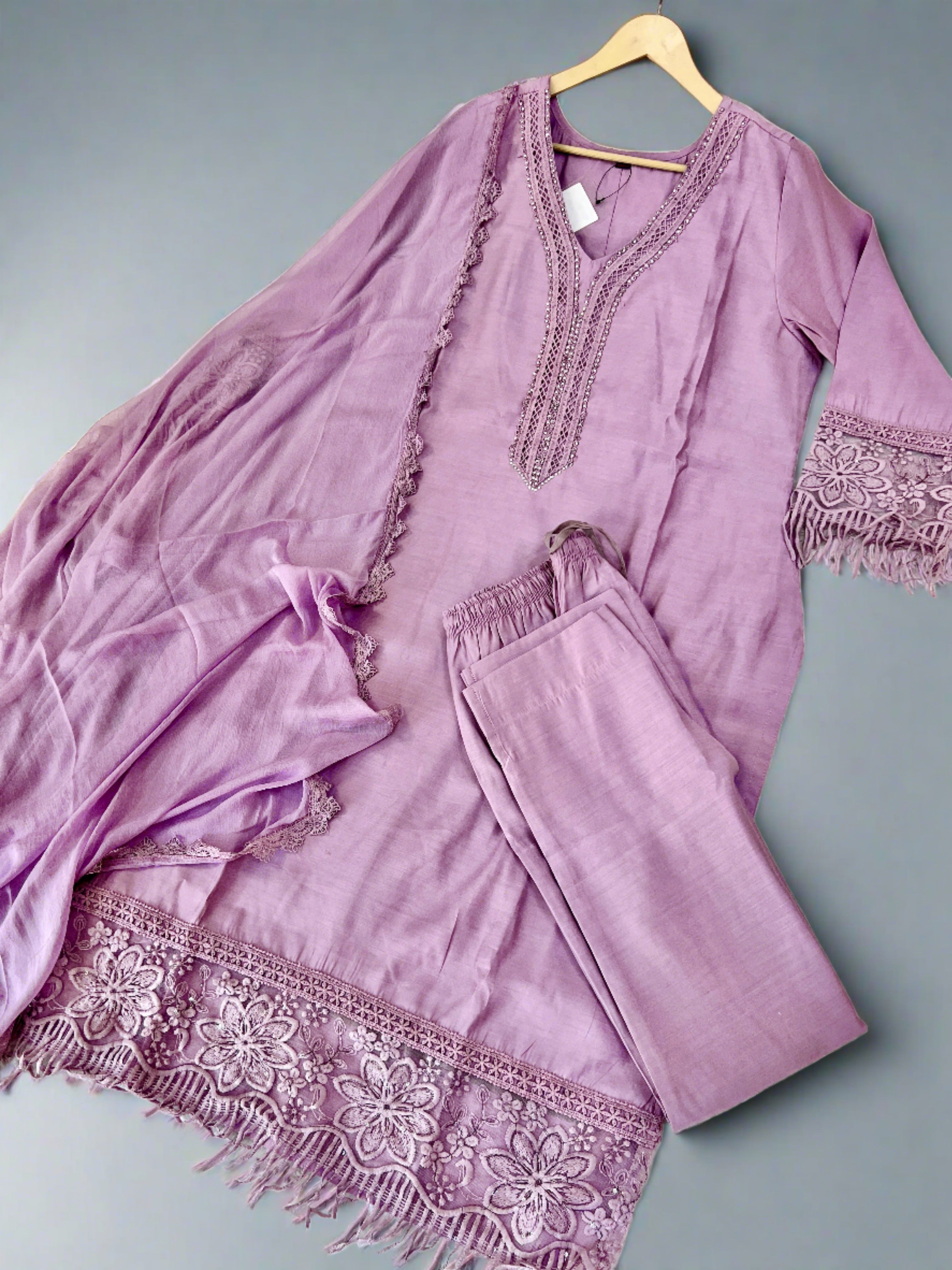 Designer Pakistani muslin suit