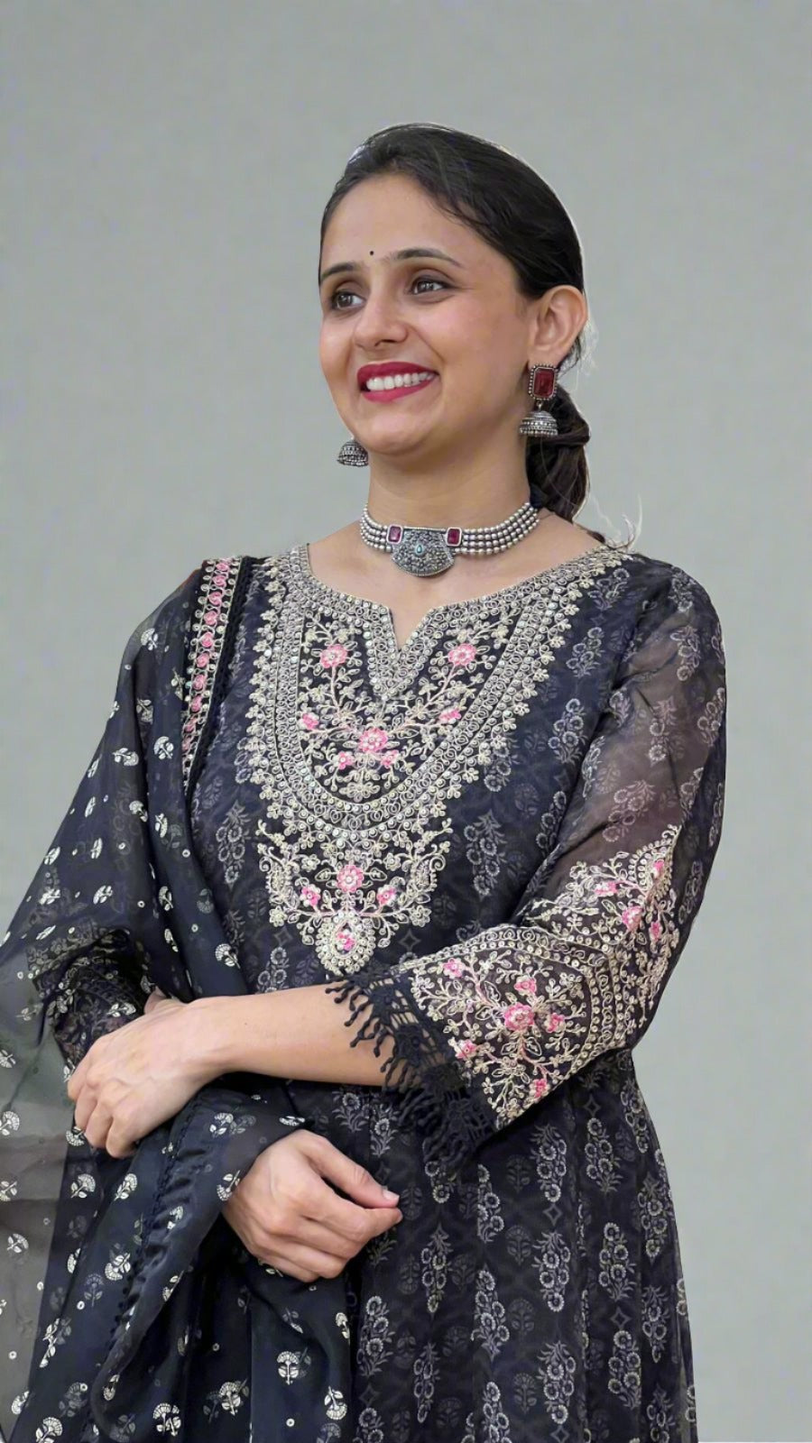 Organza Anarkali suit