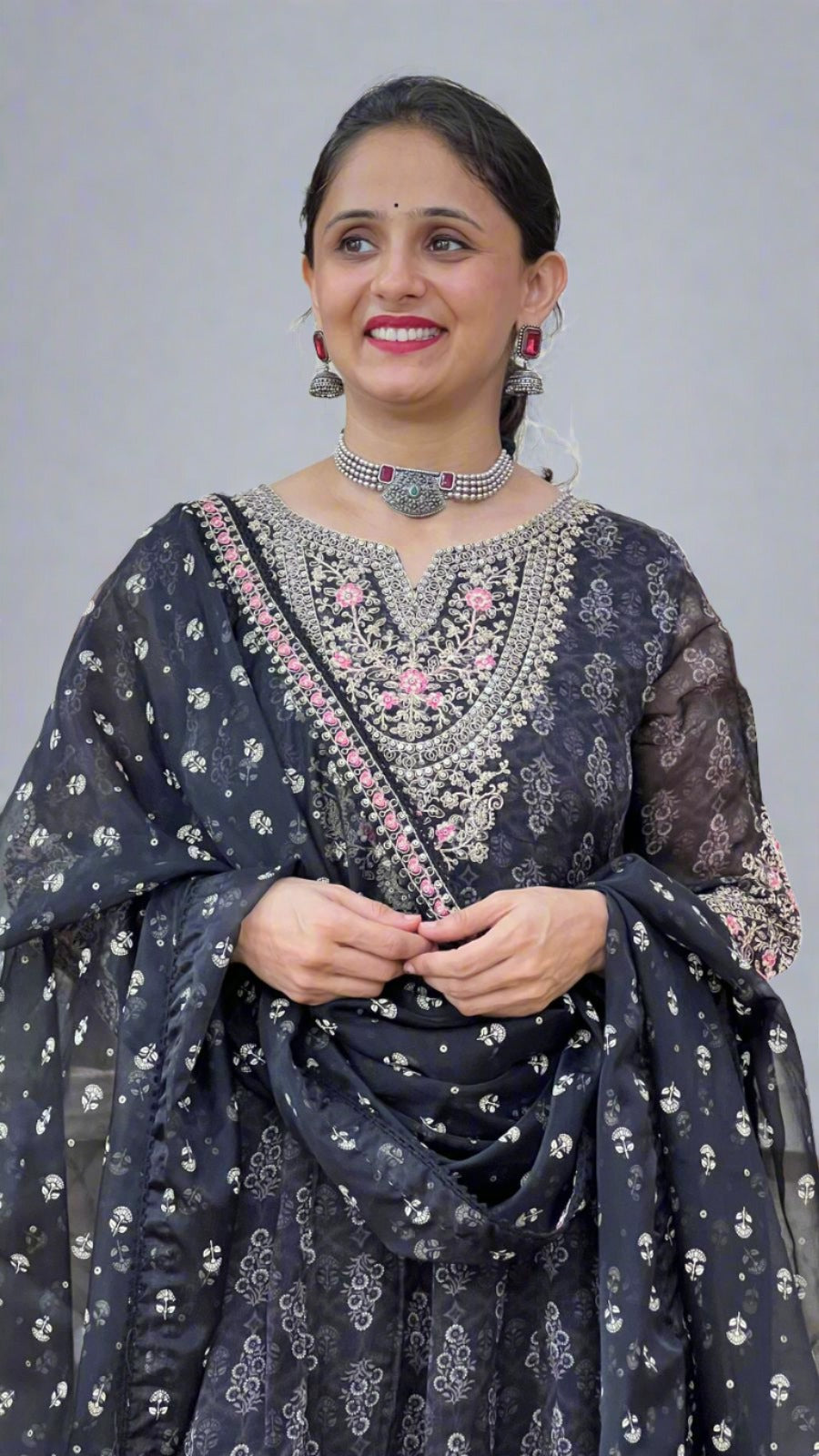 Organza Anarkali suit