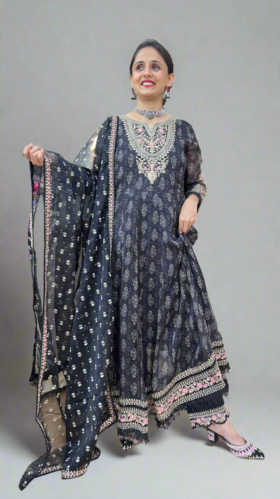 Organza Anarkali suit