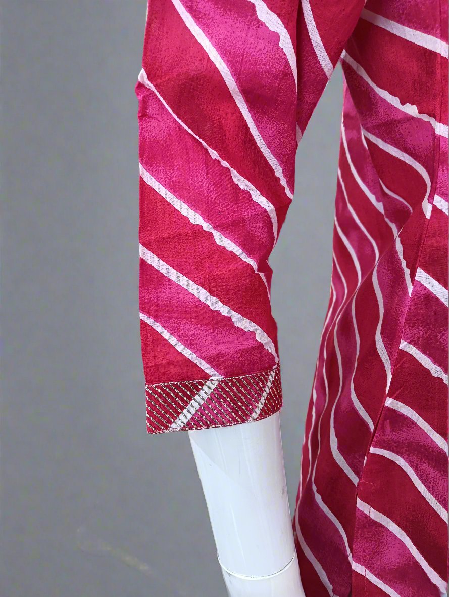 lehriya v neck short kurta