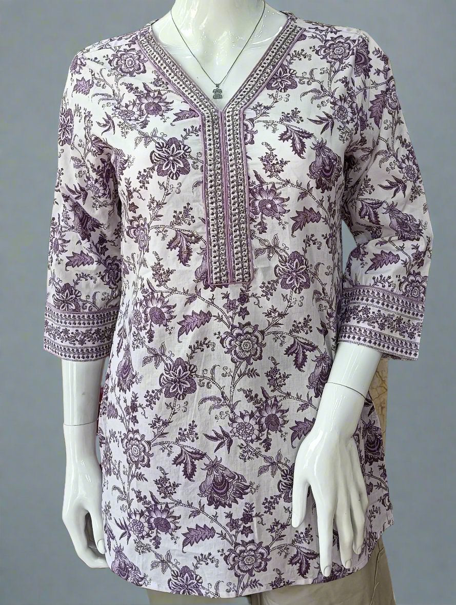 pure cotton short kurta