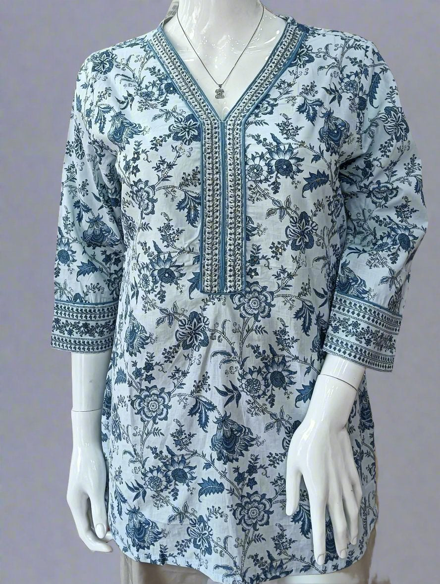 pure cotton short kurta