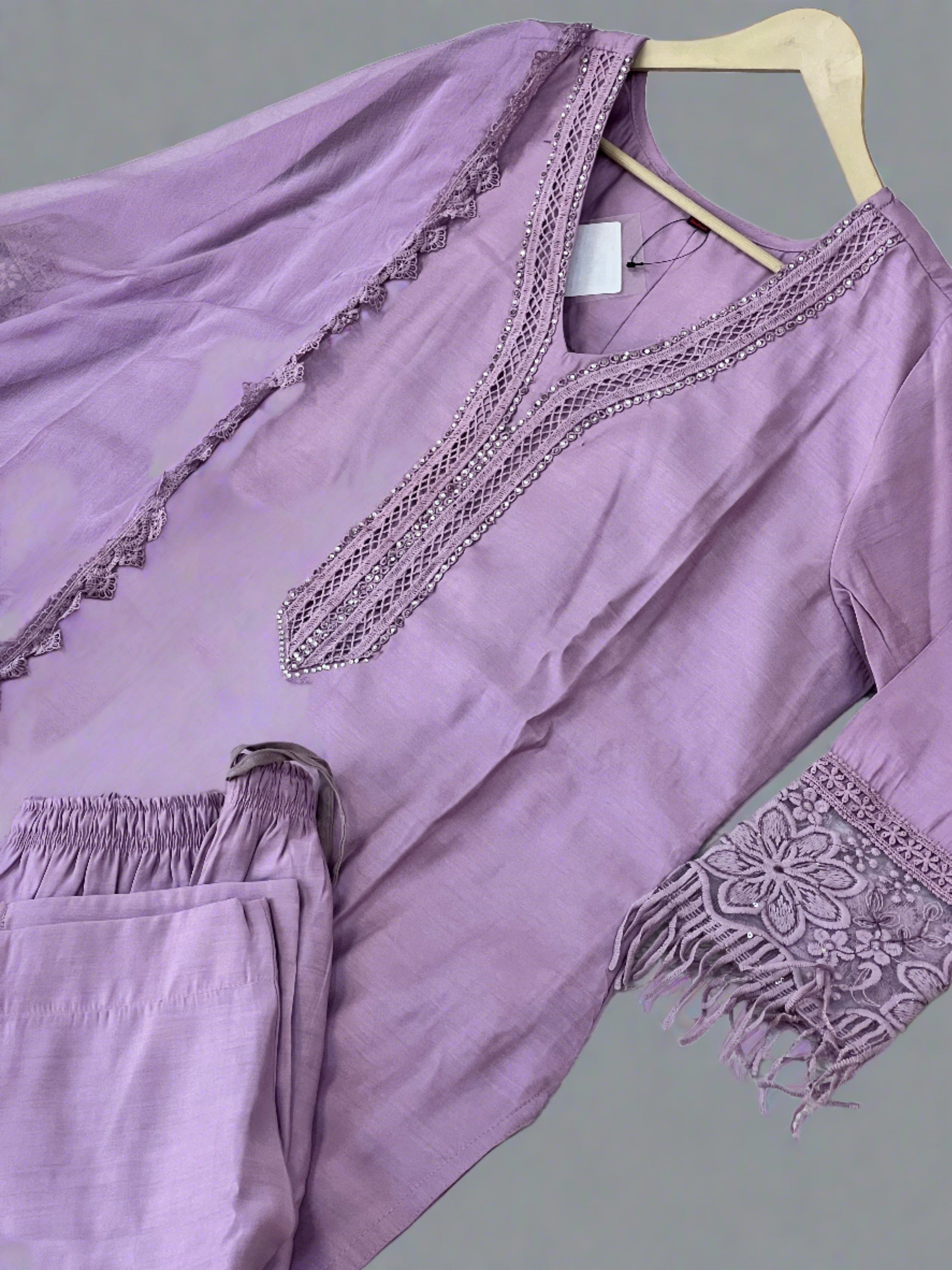 Designer Pakistani muslin suit