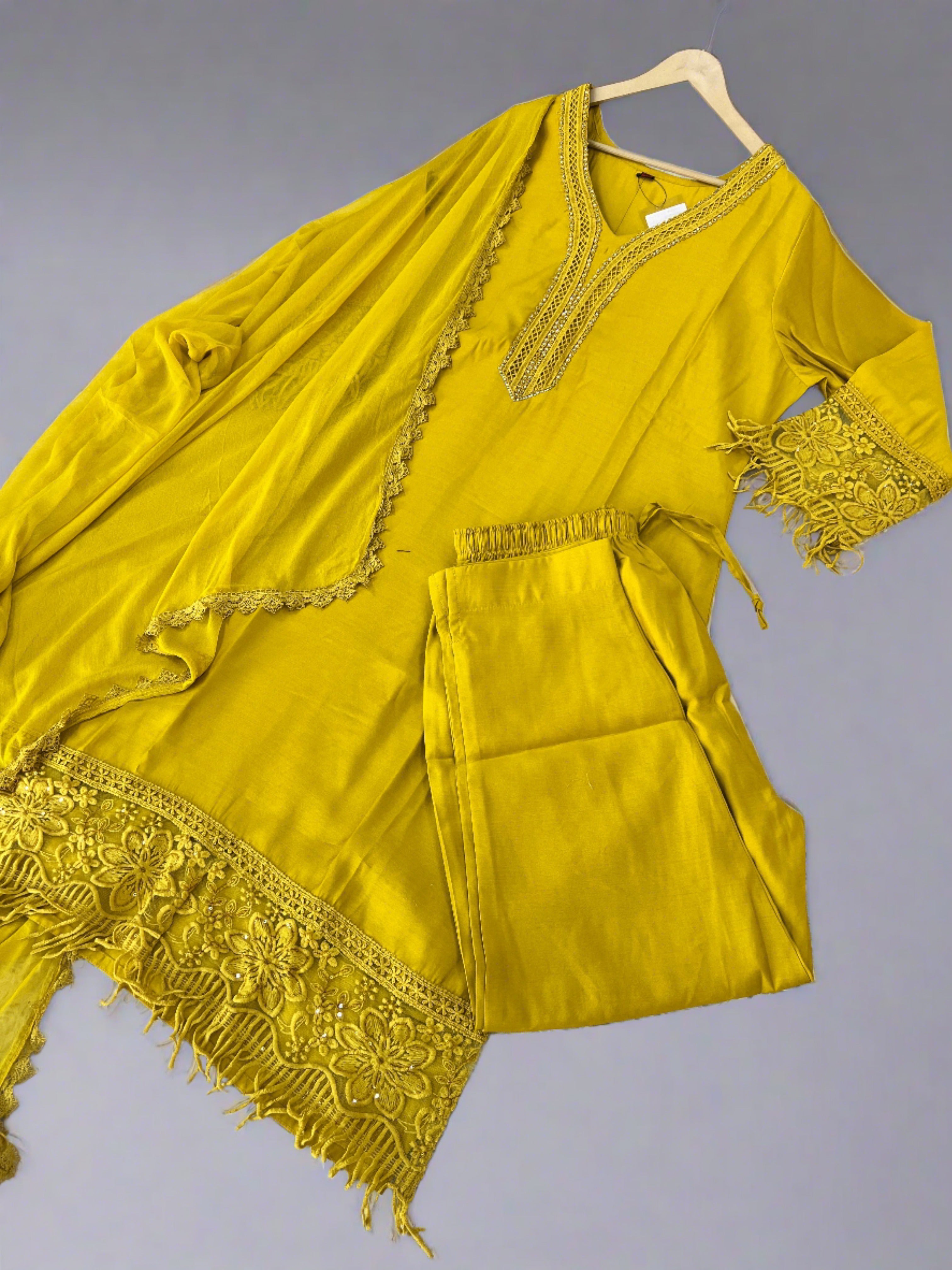 Designer Pakistani muslin suit