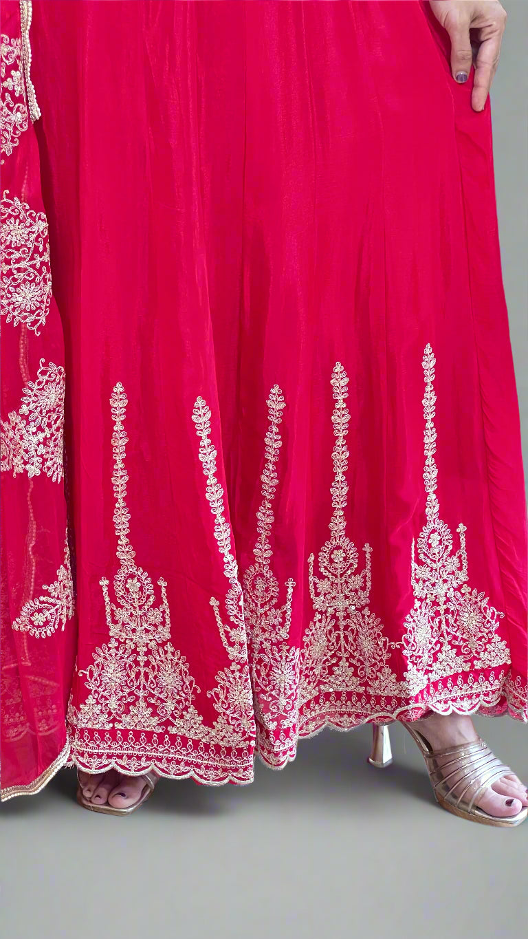 Chinon anarkali suit
