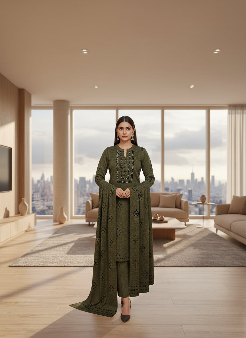 woolen knitted suit (5508)