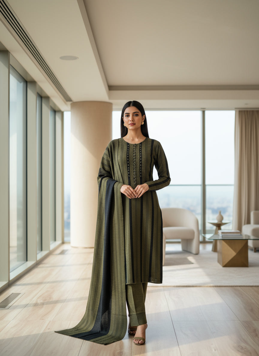 woolen knitted suit (5510)