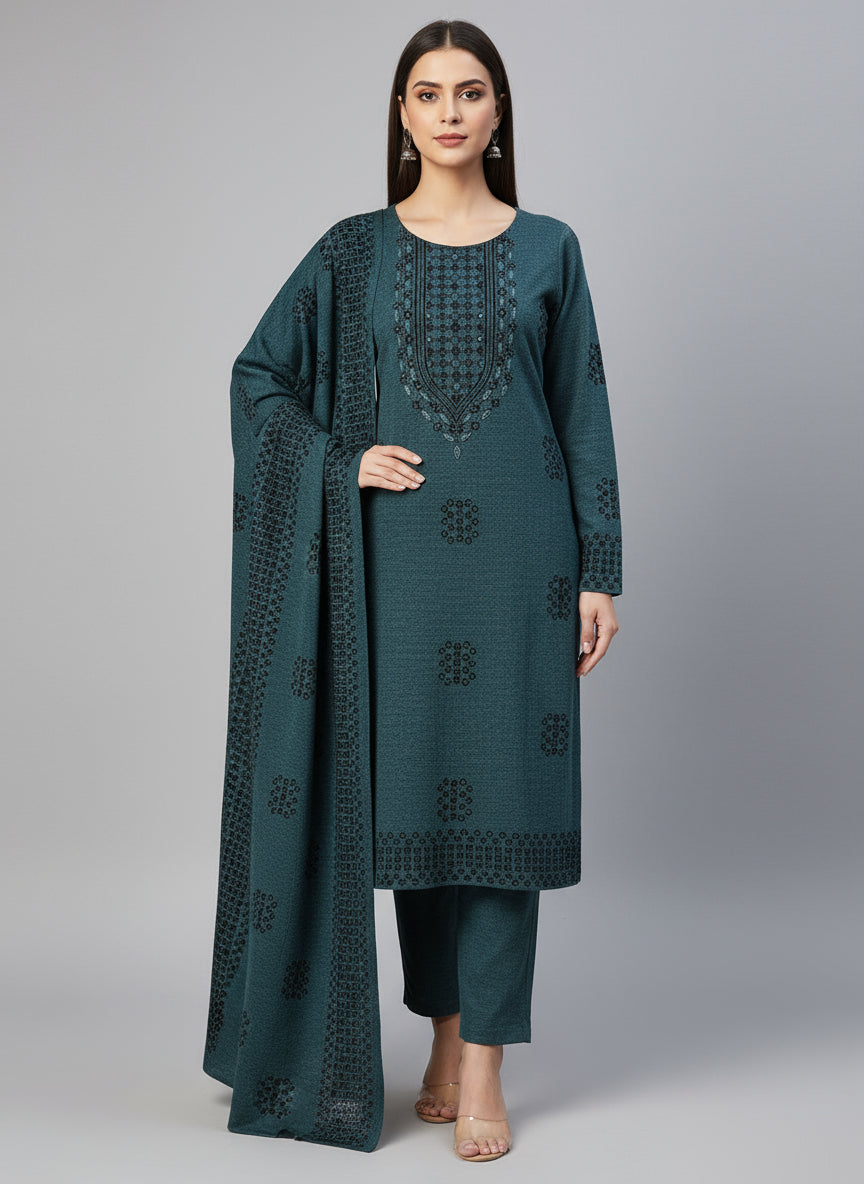 Woolen knitted suit (5524)