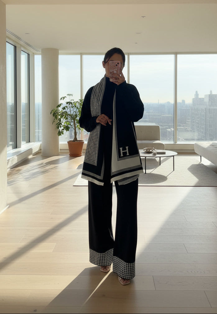 Woolen cord set with stole