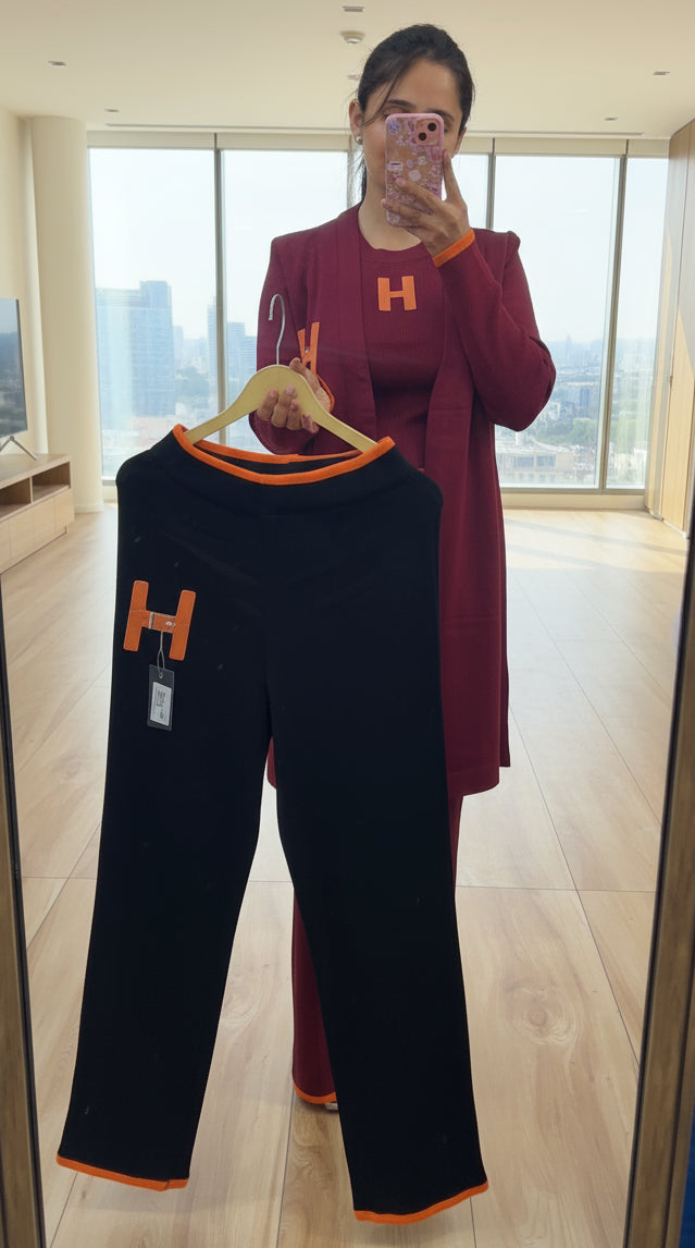 H woolen cord set ( 3 piece cord )