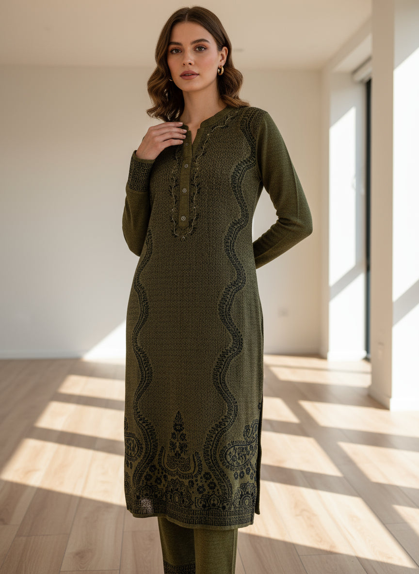 woolen knitted suit (5307)