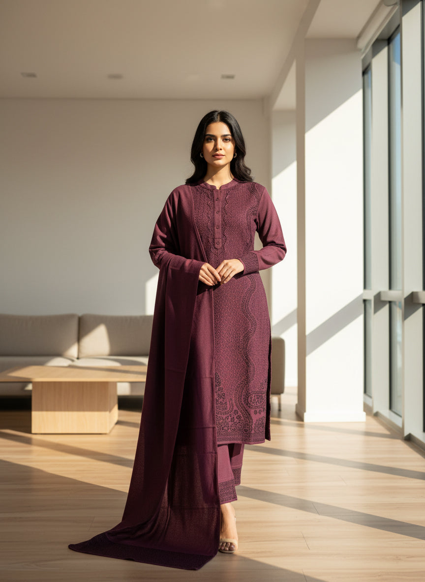 woolen knitted suit (5307)