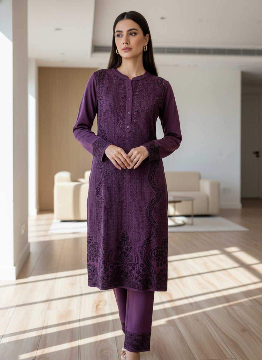 woolen knitted suit (5307)