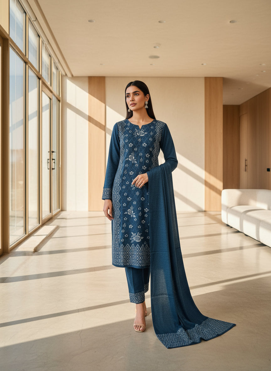 Woolen knitted suit (5301)