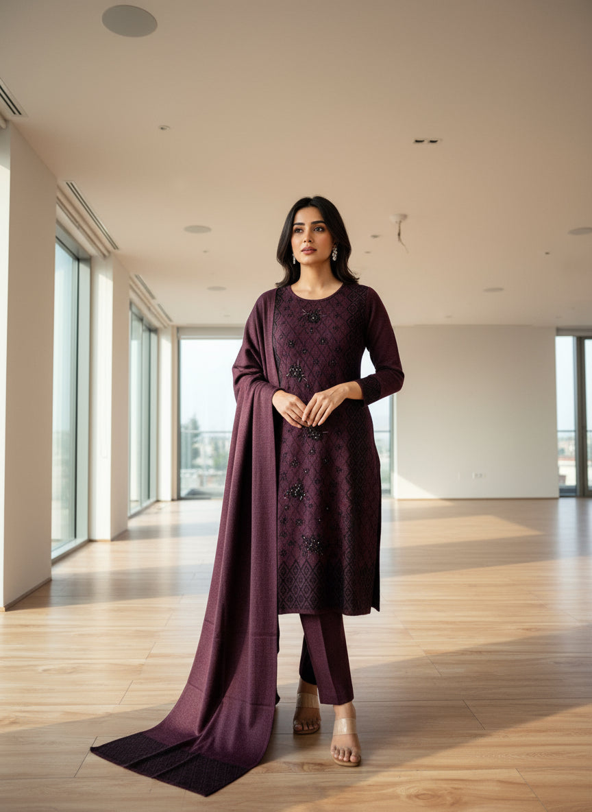 Woolen knitted suit (5301)