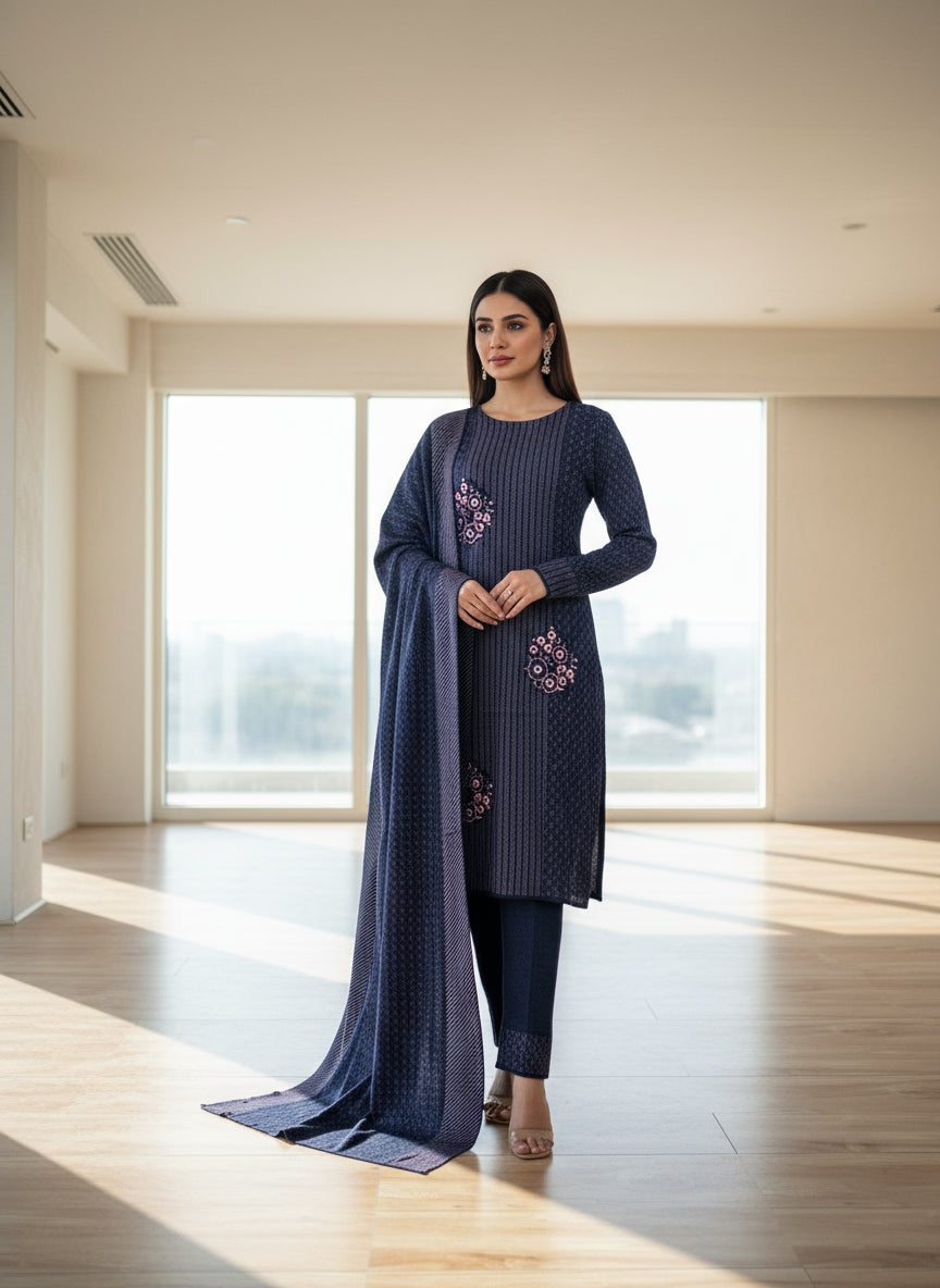 Woolen knitted suit (5501)