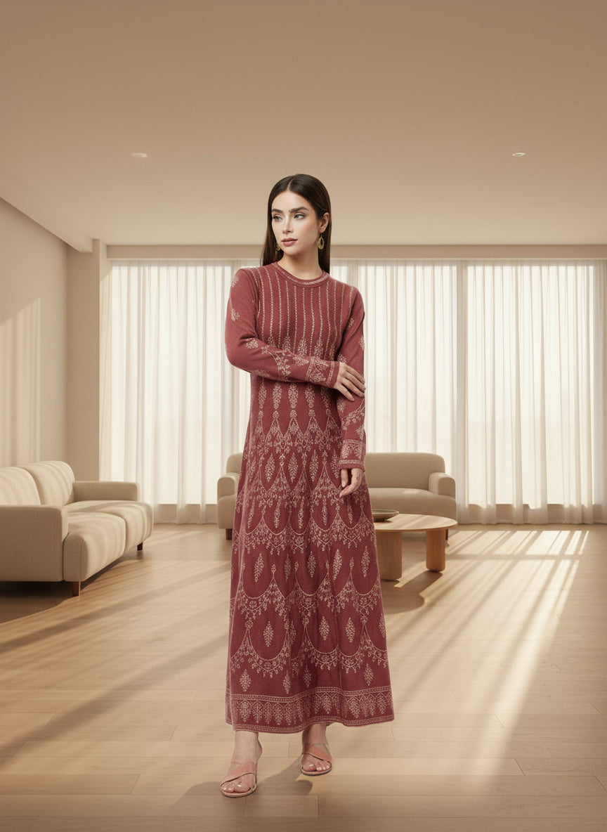 Pure wool anarkali one piece