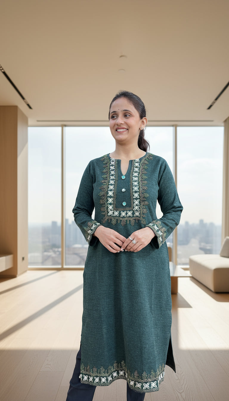 Premium knitted wool kurta (only kurta)