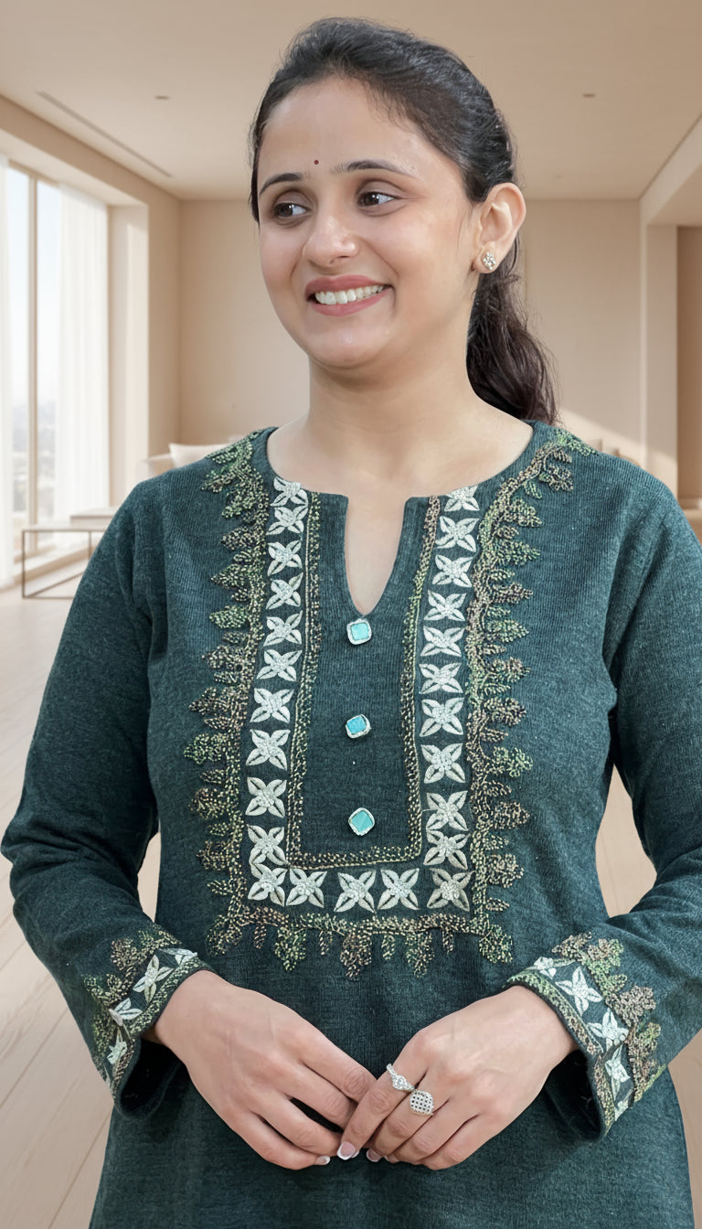 Premium knitted wool kurta (only kurta)