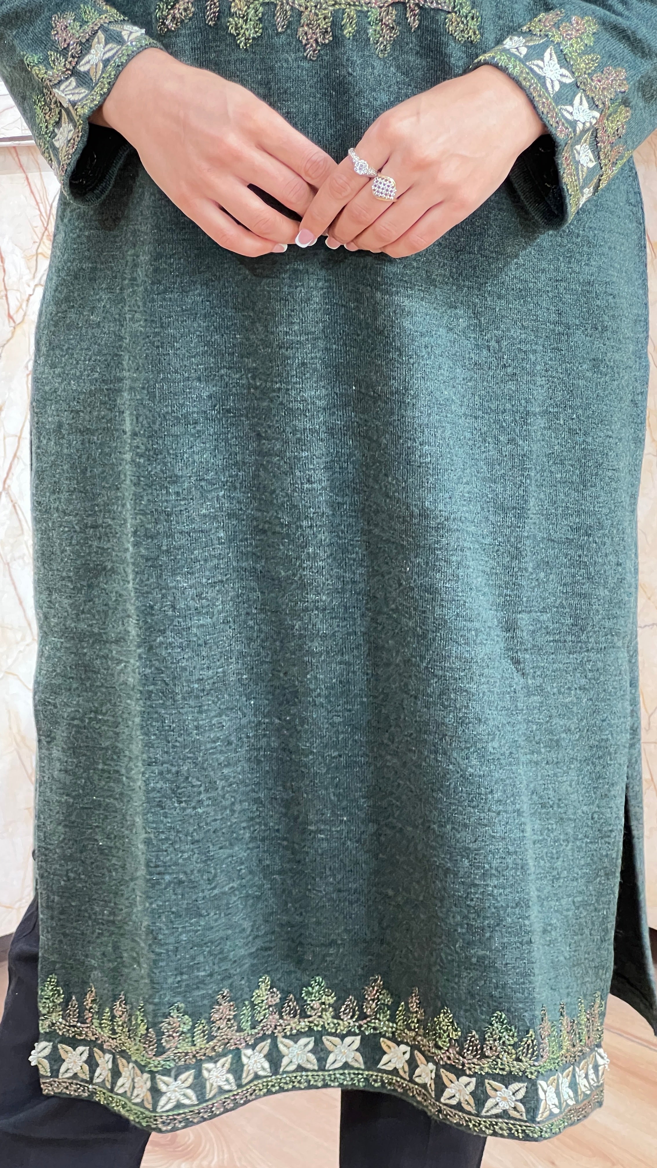 Premium knitted wool kurta (only kurta)