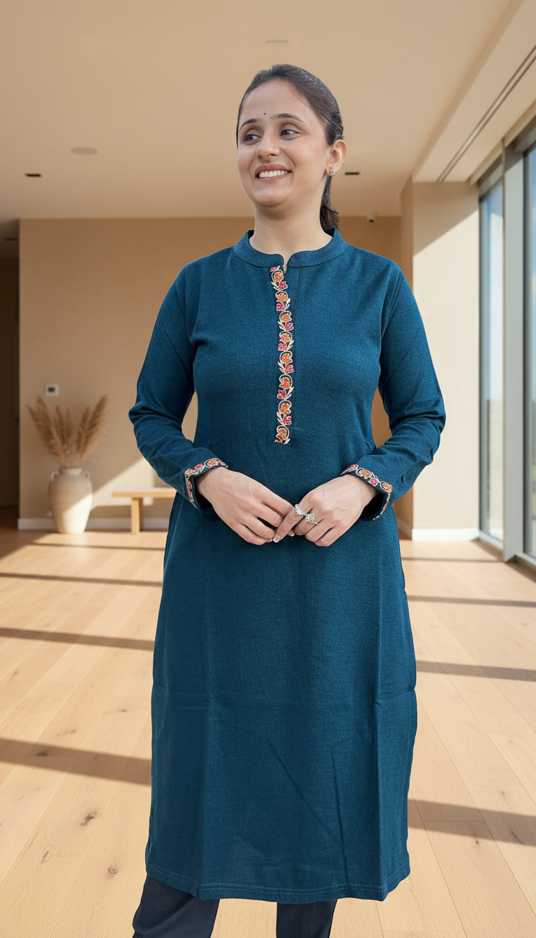 Premium knitted wool kurta (only kurta)