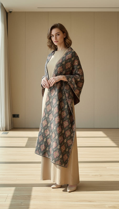 Premium wool kashmiri weaving stole (4401)