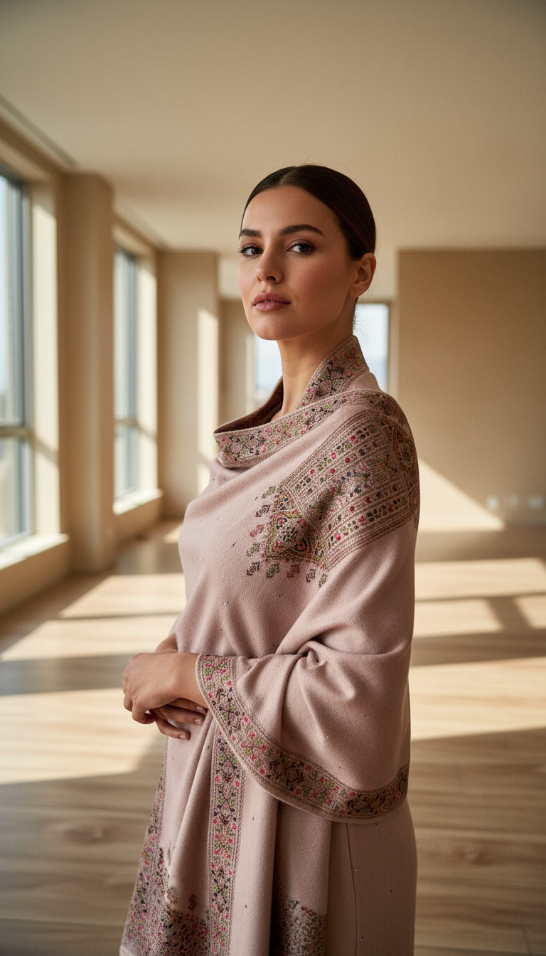 Premium wool kashmiri weaving stole (5525)