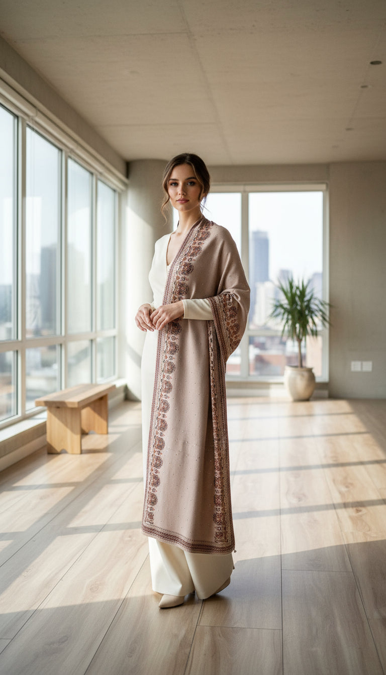 Premium wool kashmiri weaving stole (5514)