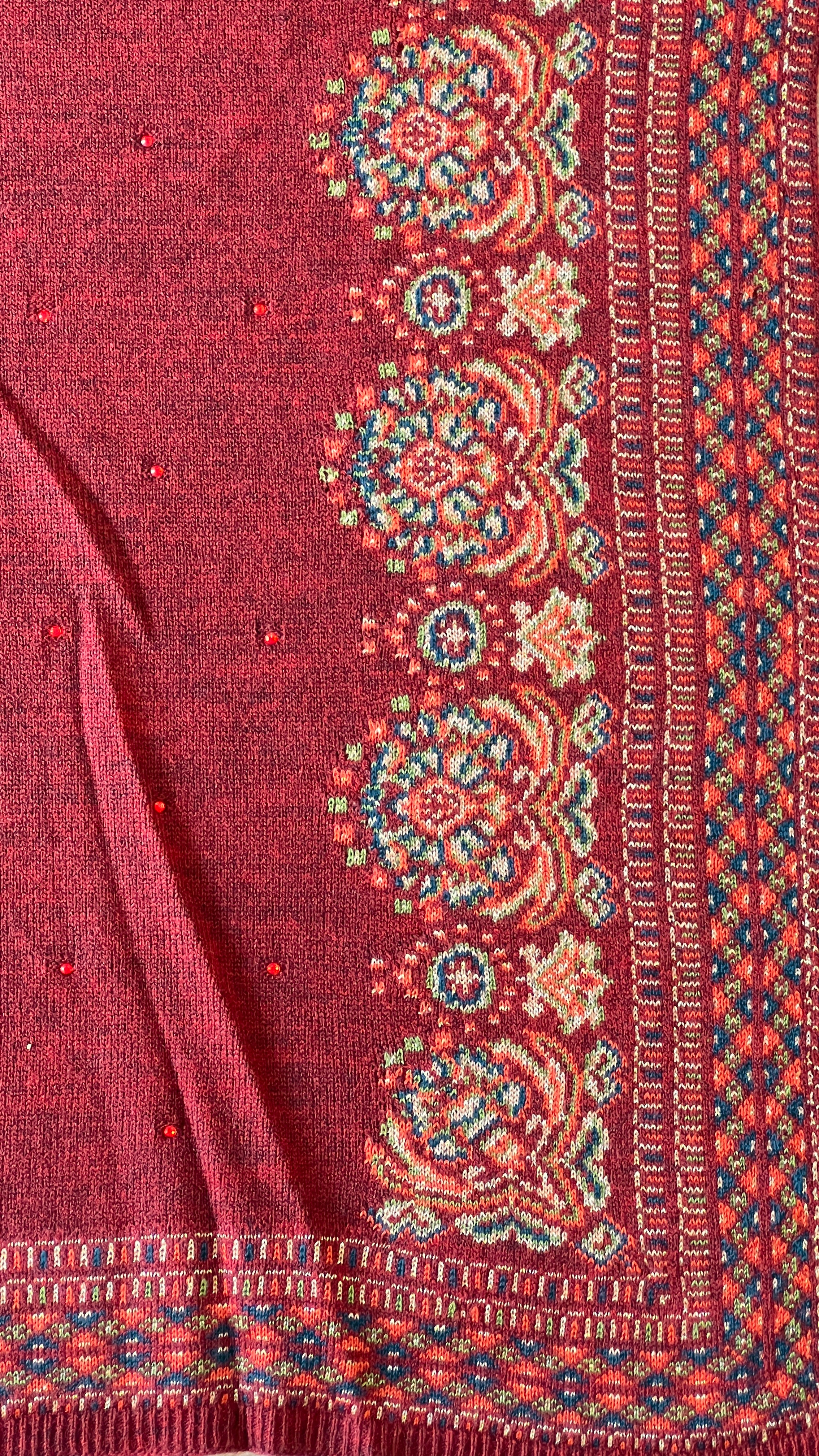 Premium wool kashmiri weaving stole (5514)