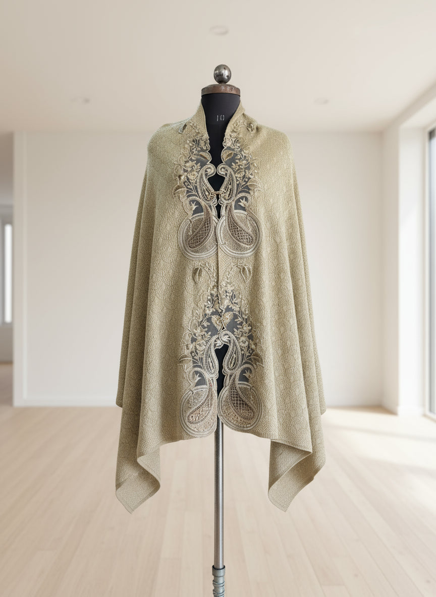 Ponchu Stole ( embroidered )