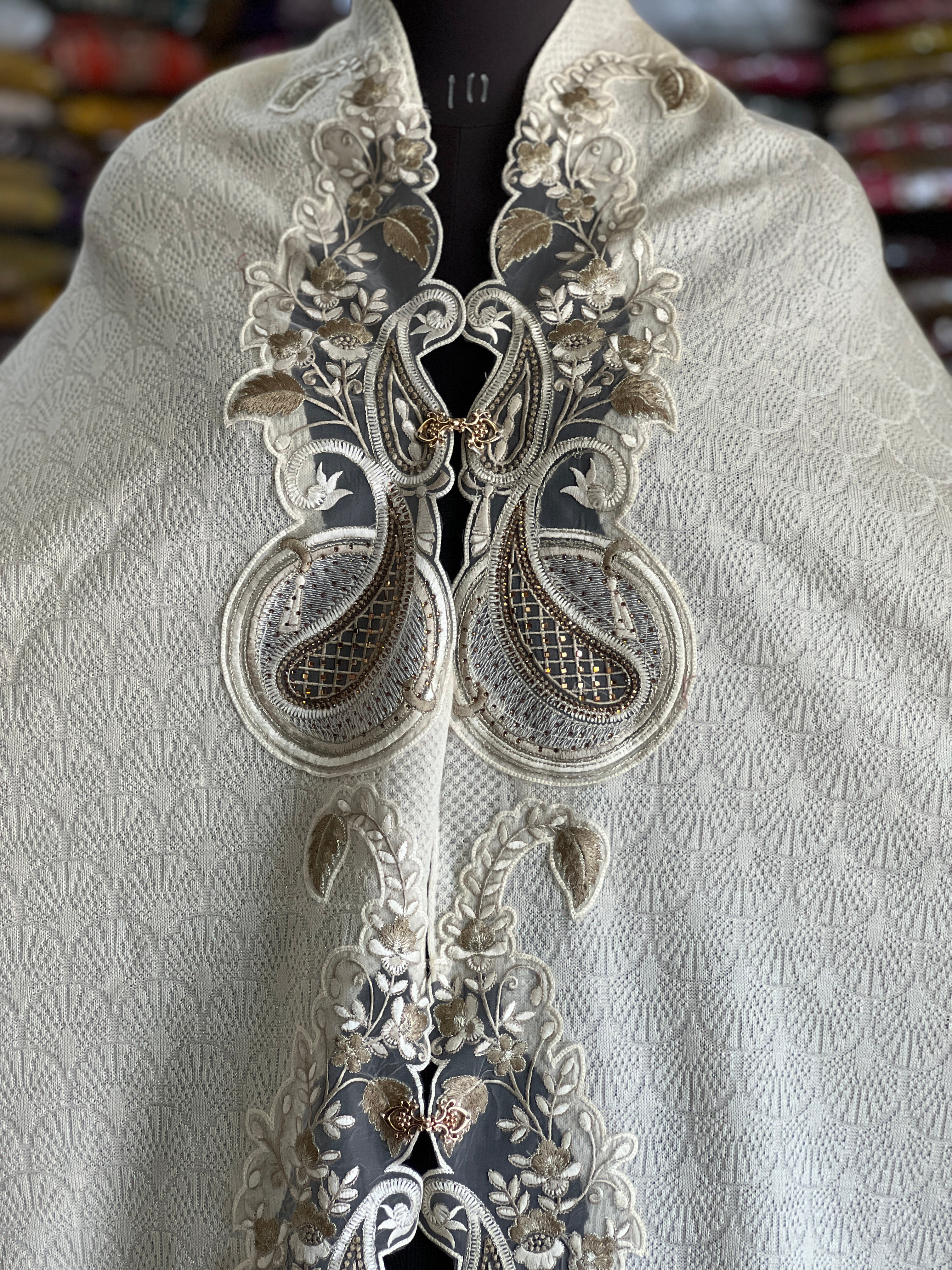 Ponchu Stole ( embroidered )