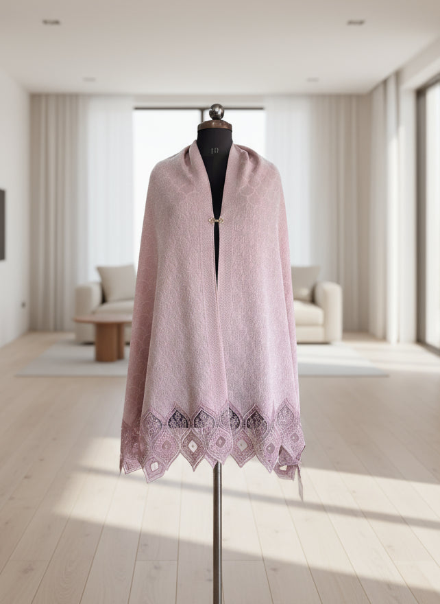 Beautiful lace work ponchu Stole