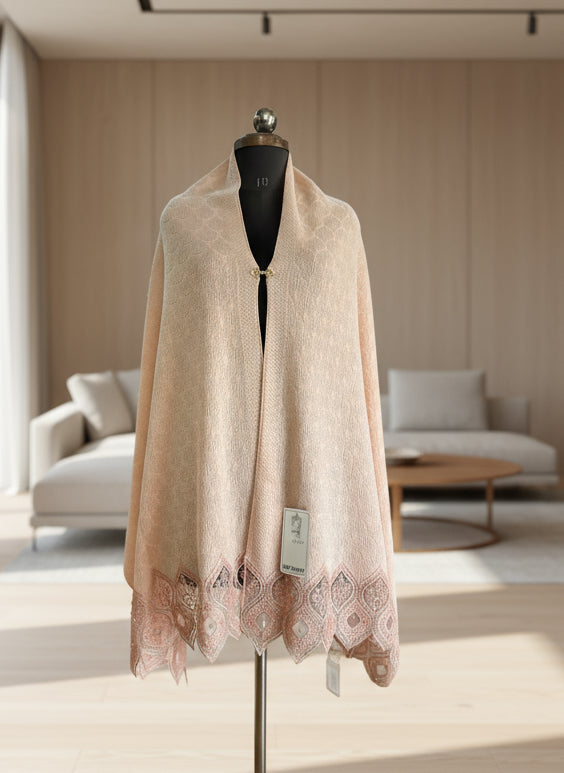 Beautiful lace work ponchu Stole