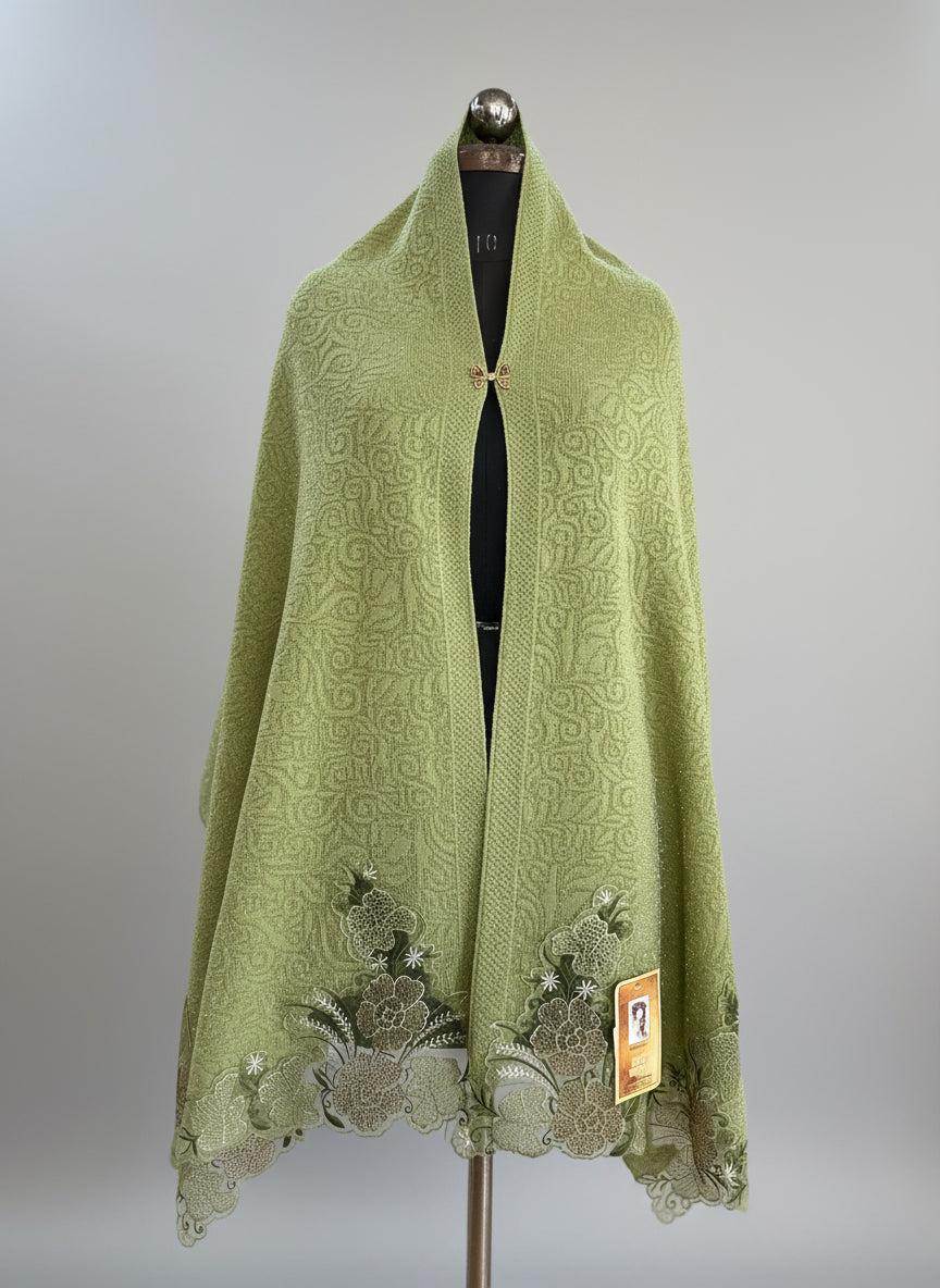 embroidered ponchu stole