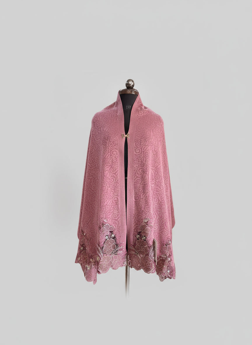 embroidered ponchu stole