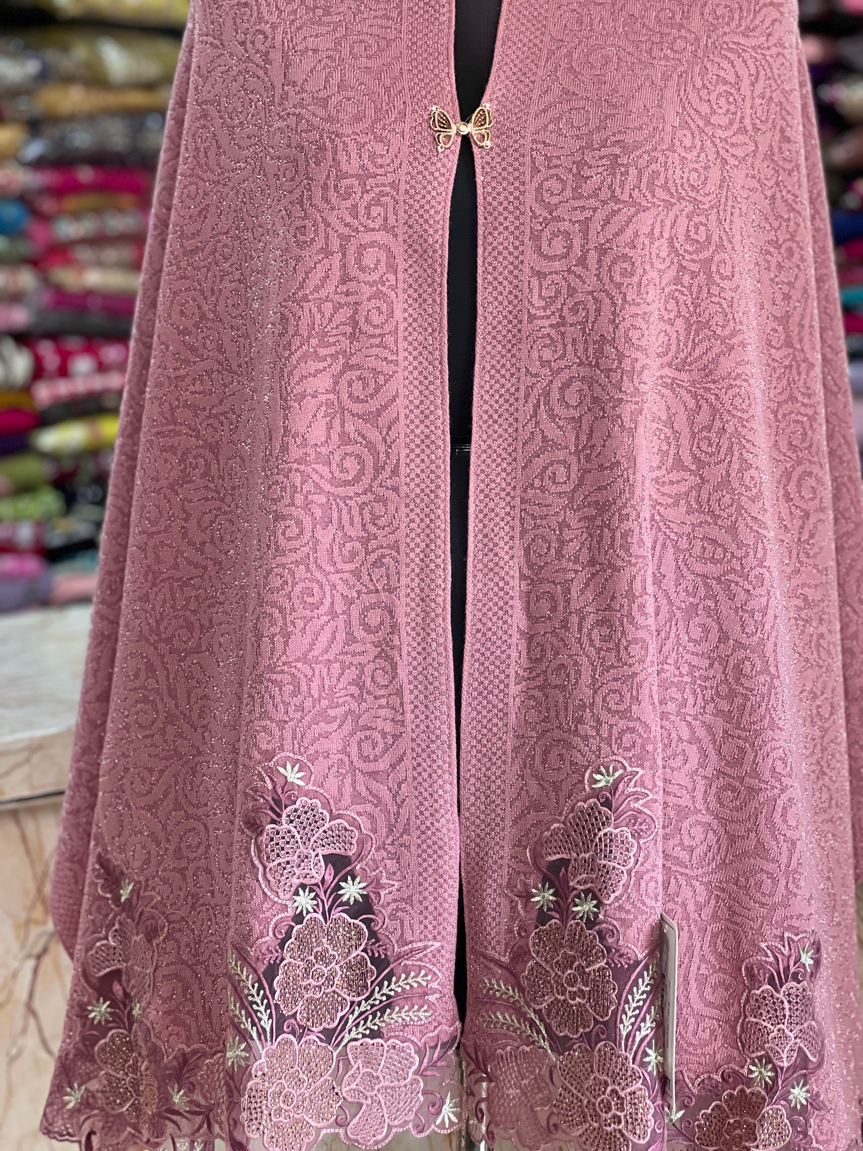 embroidered ponchu stole