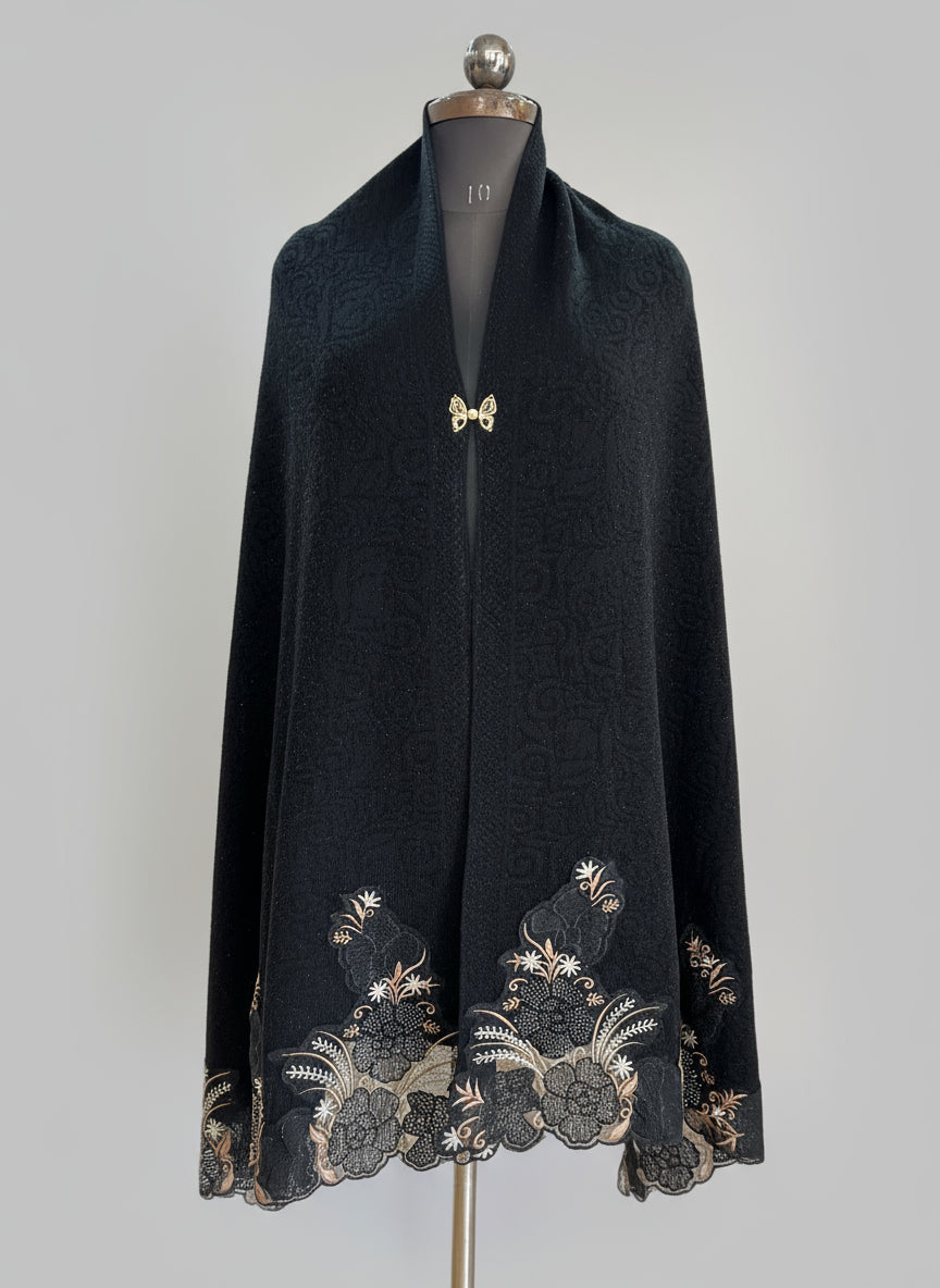 embroidered ponchu stole