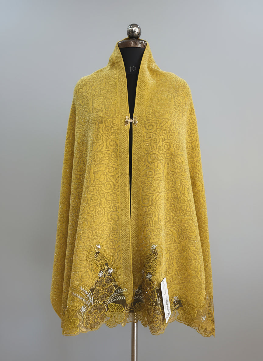 embroidered ponchu stole