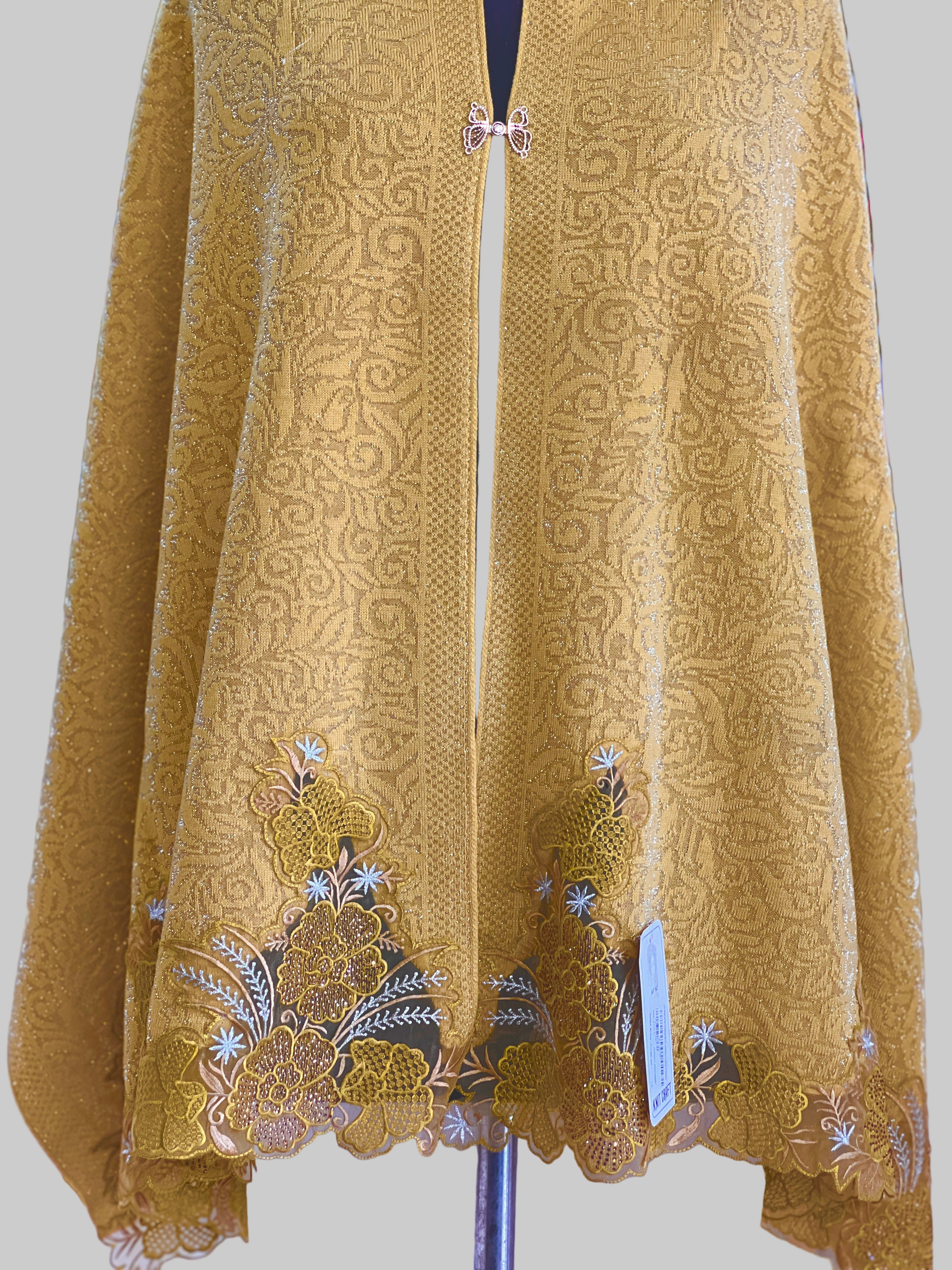 embroidered ponchu stole