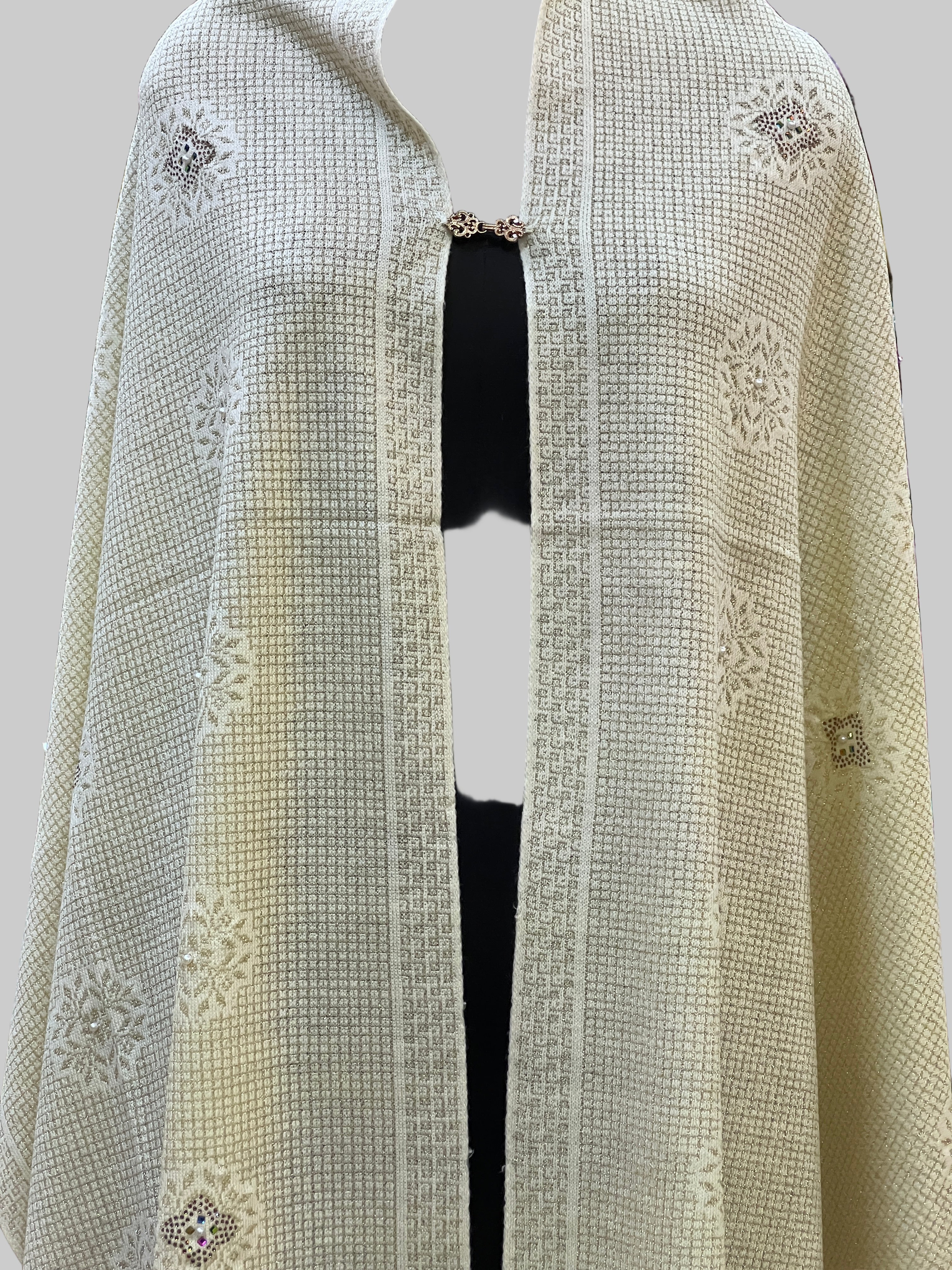 Ponchu stole embroidered