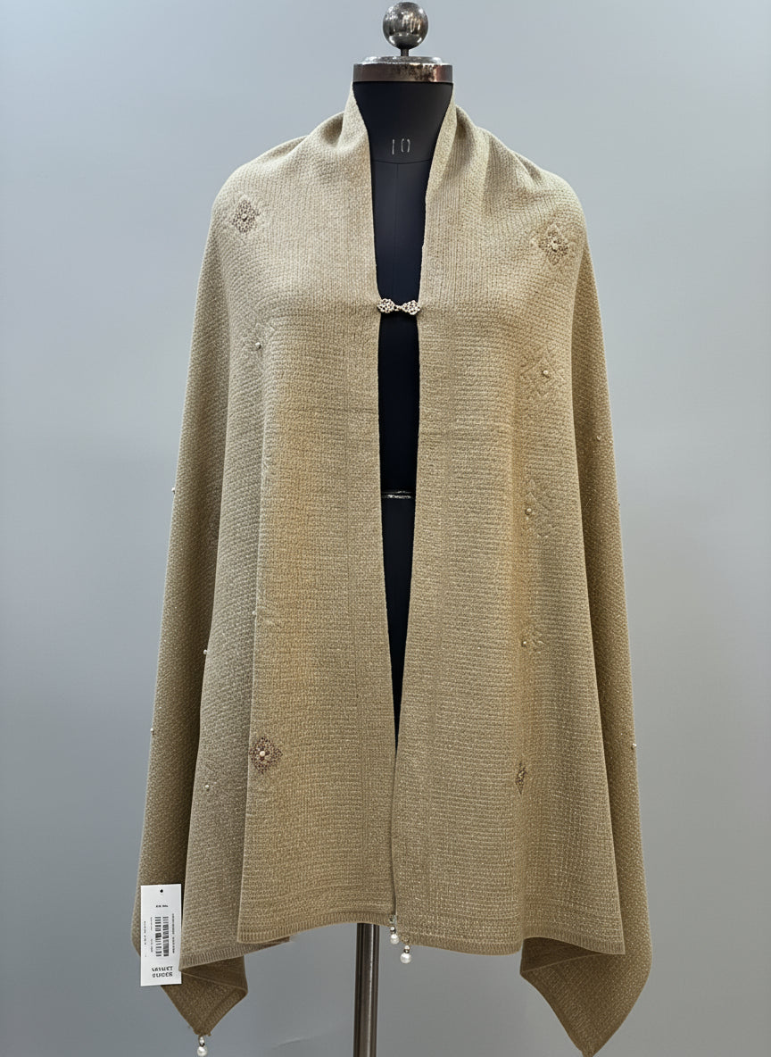 Ponchu stole embroidered