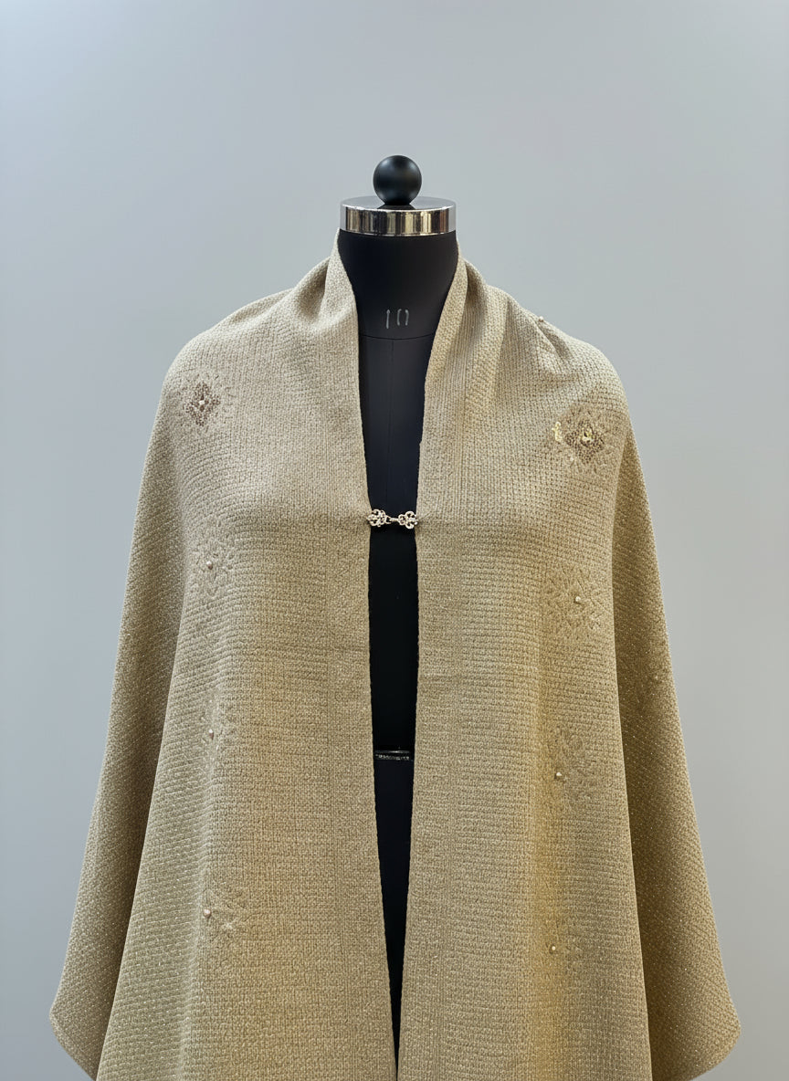 Ponchu stole embroidered