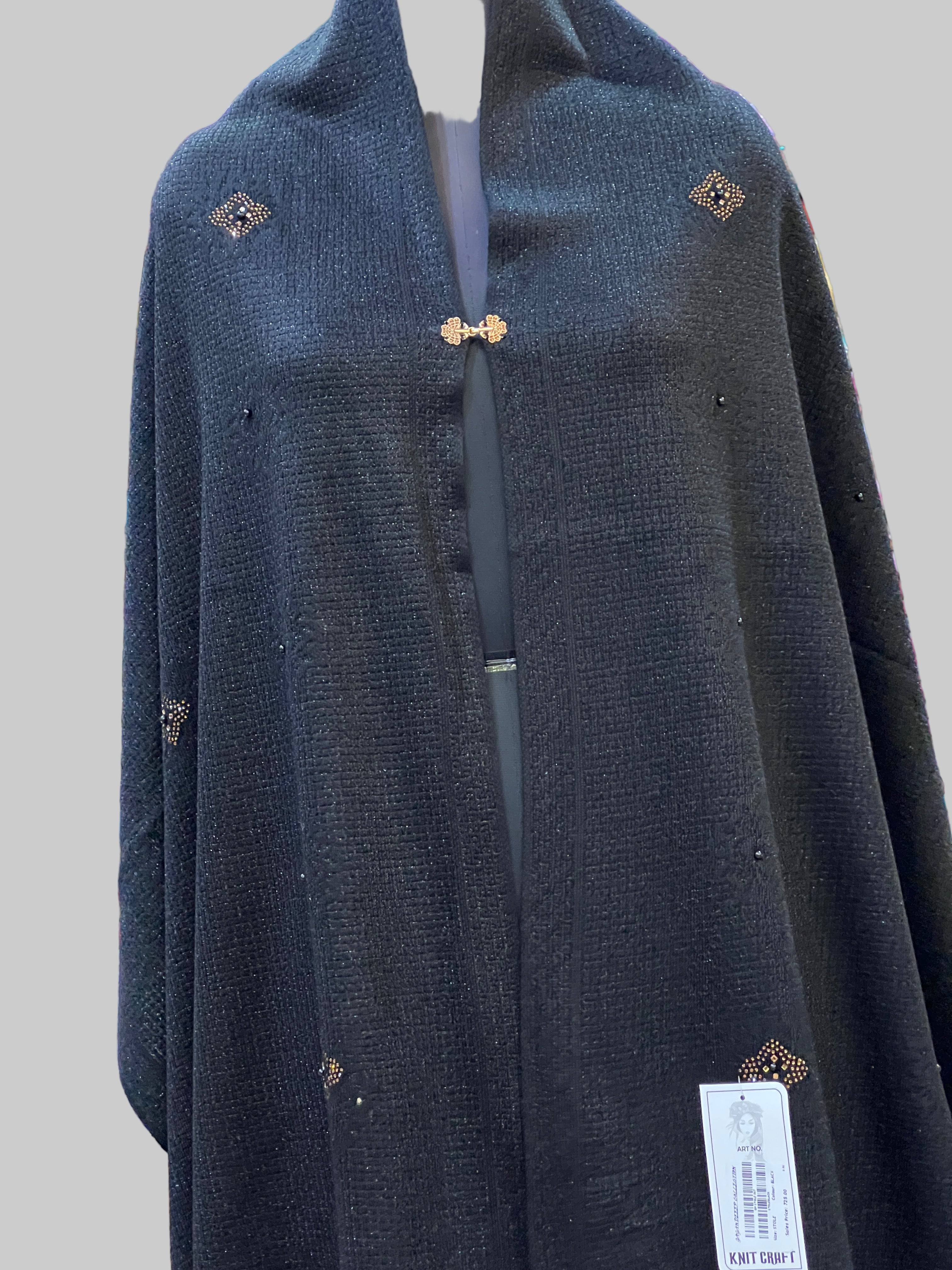 Ponchu stole embroidered