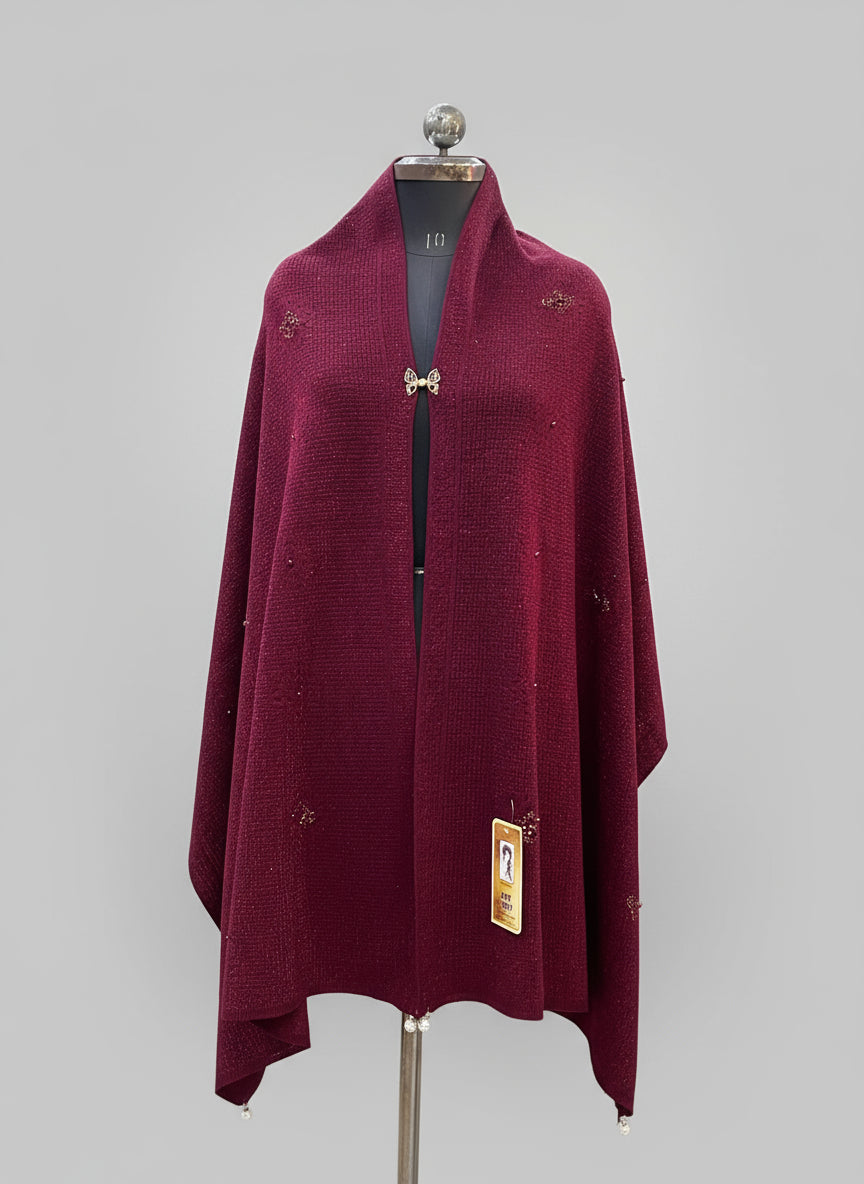 Ponchu stole embroidered