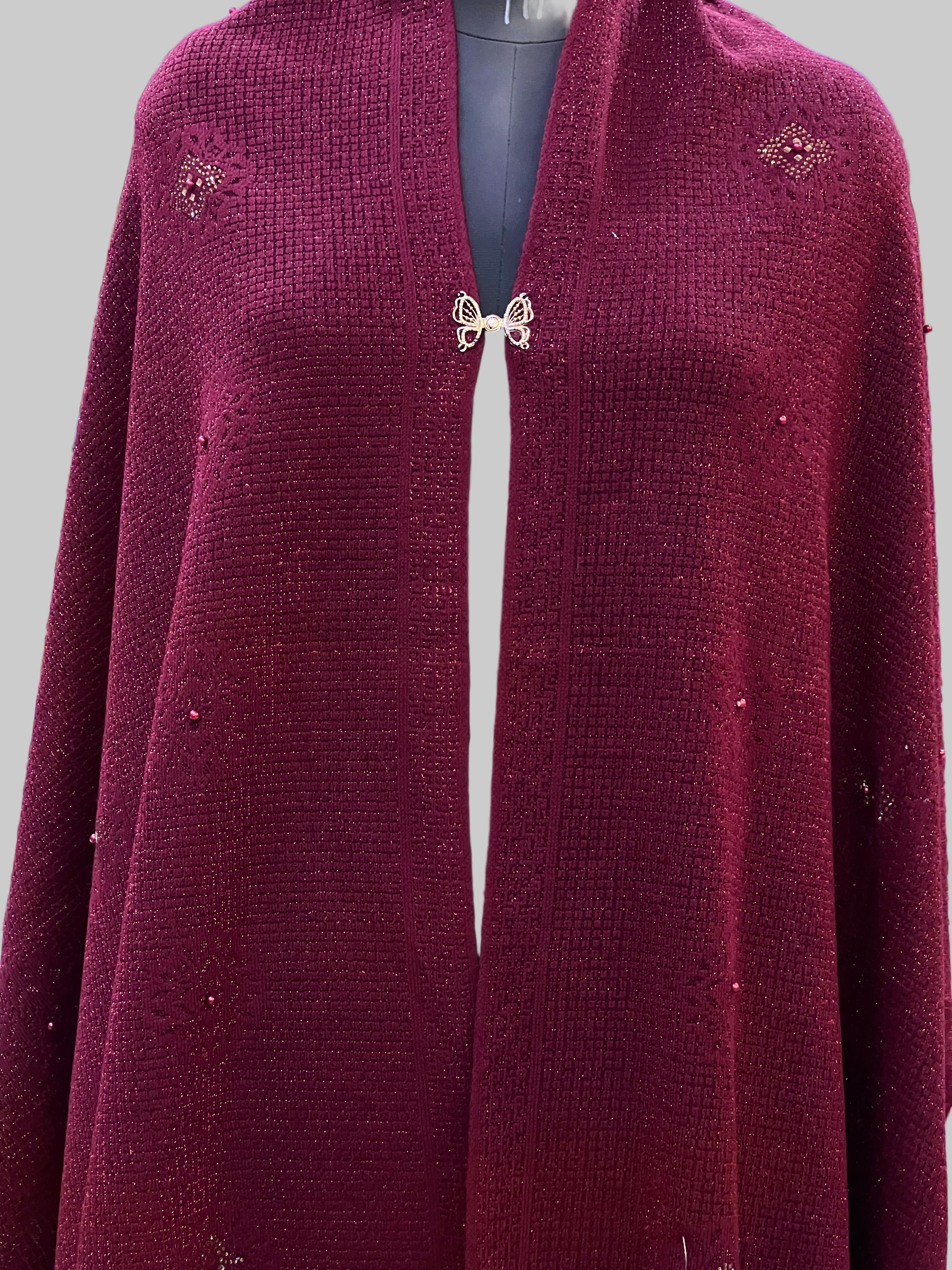 Ponchu stole embroidered