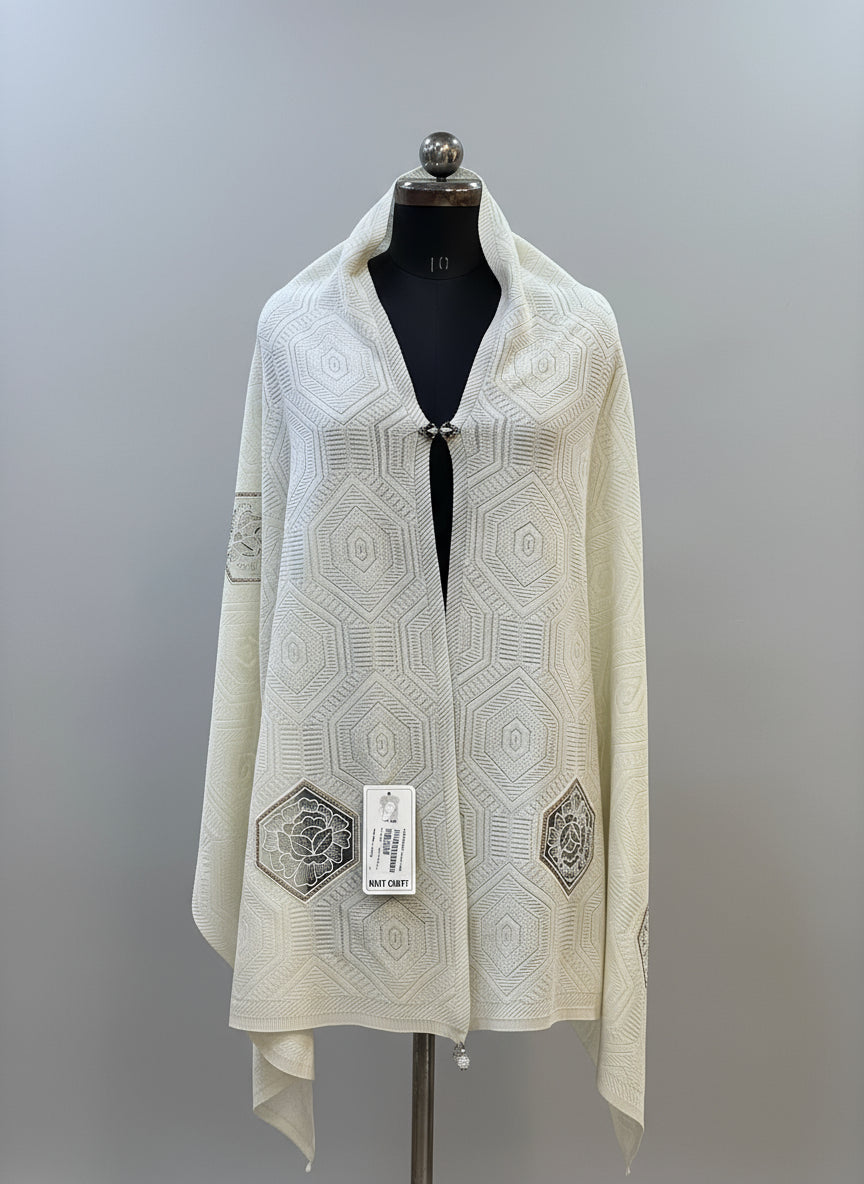 All embroidered ponchu stole