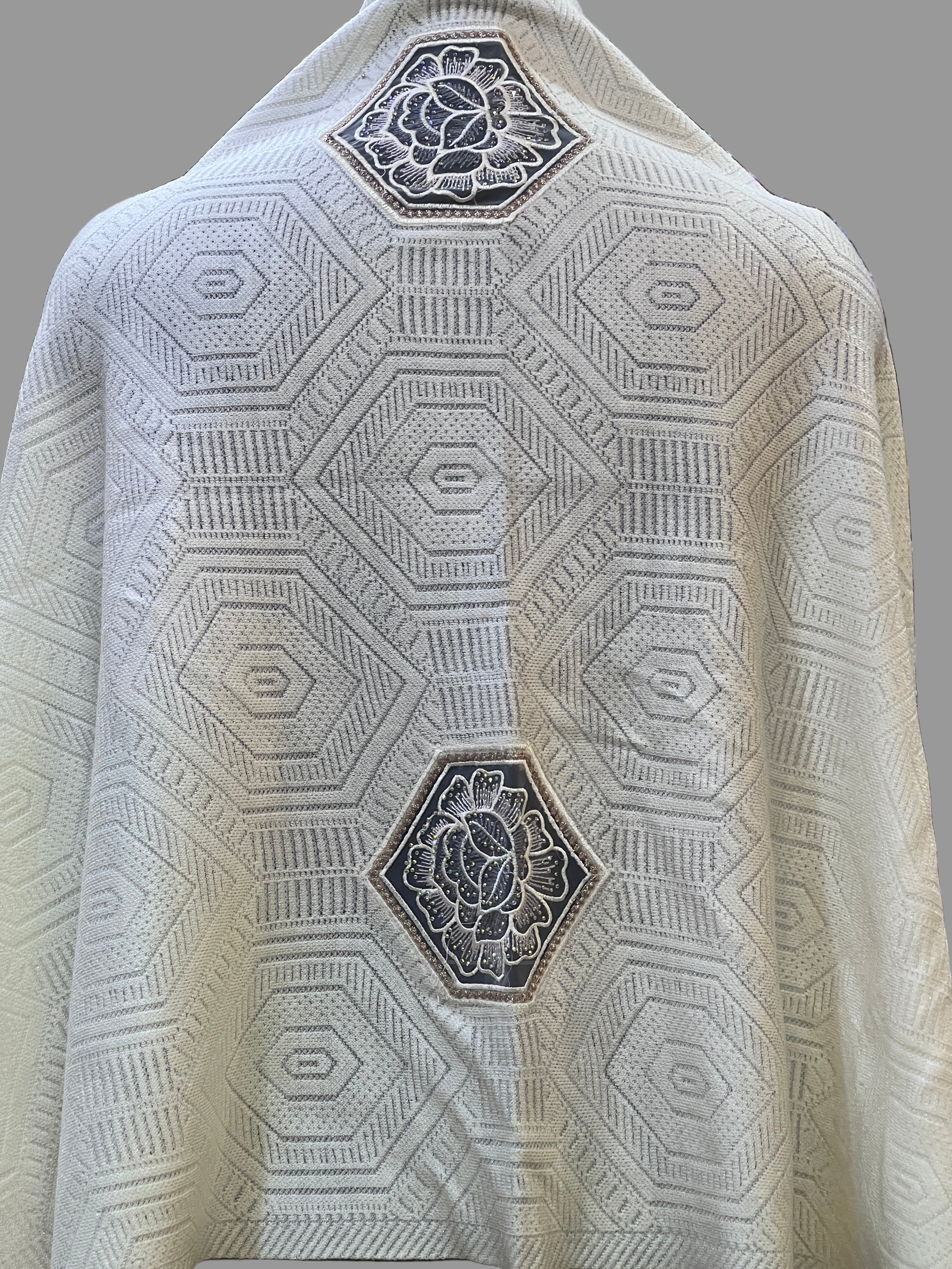 All embroidered ponchu stole